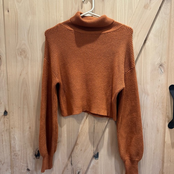 Blue Rain Sweaters - Blue Rain Rust Cowl Neck Sweater